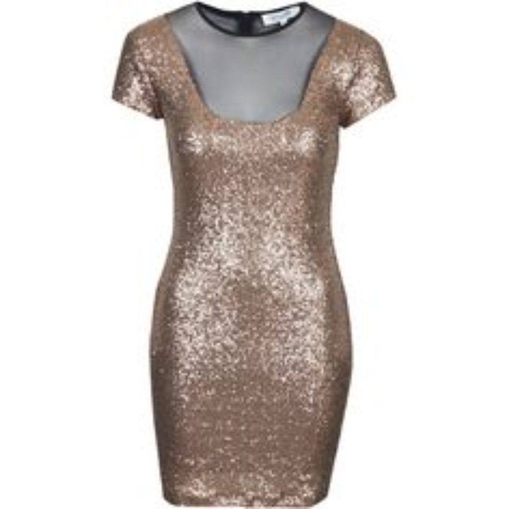 NWT Gold Sequin Cocktail Dress